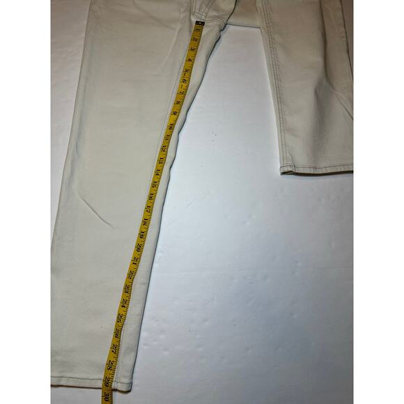 Seven 7 Women’s High Rise Slim Straight Leg Jeans 5 Pocket Bone White Size 8 - Picture 2 of 8